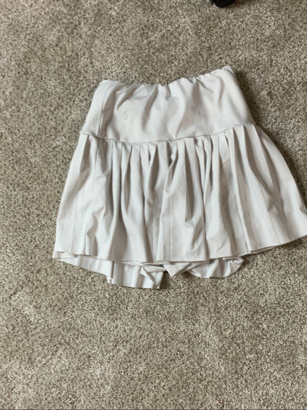 White Pleated Skort
